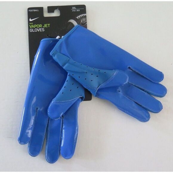 Nike CZ4127-490 Men's Sz 3XL Blue/White Vapor Jet Football Gloves - Picture 6 of 8